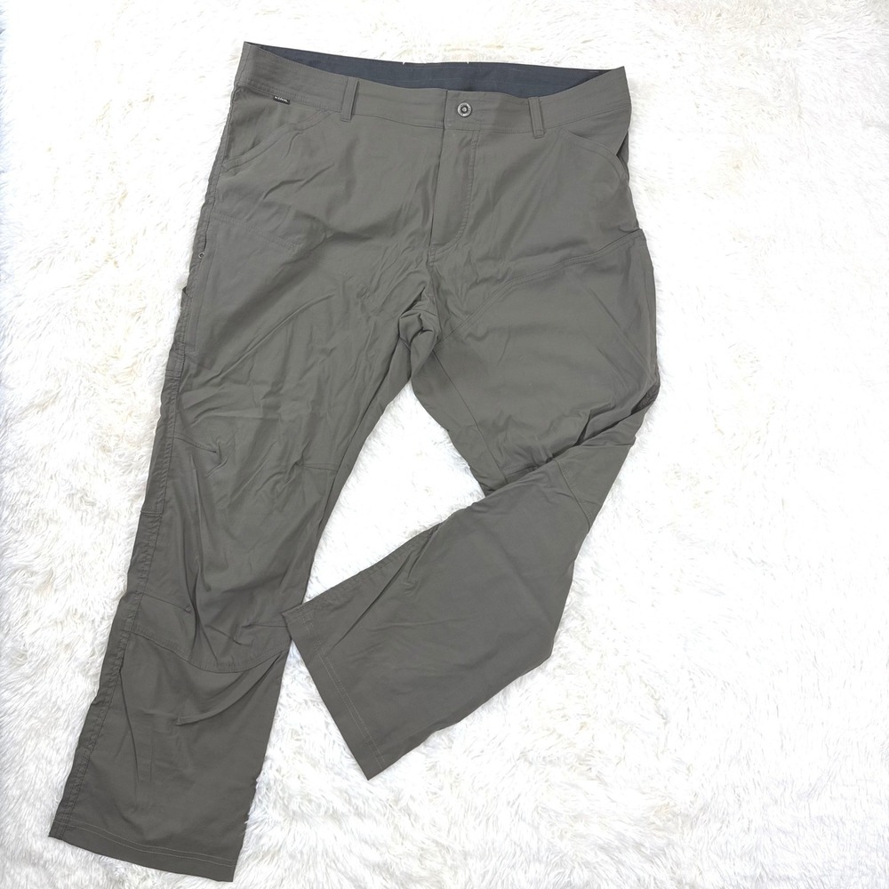 KUHL Renegade Pants Mens 40x32 Green Khaki Technical Hiking Outdoor Stretch